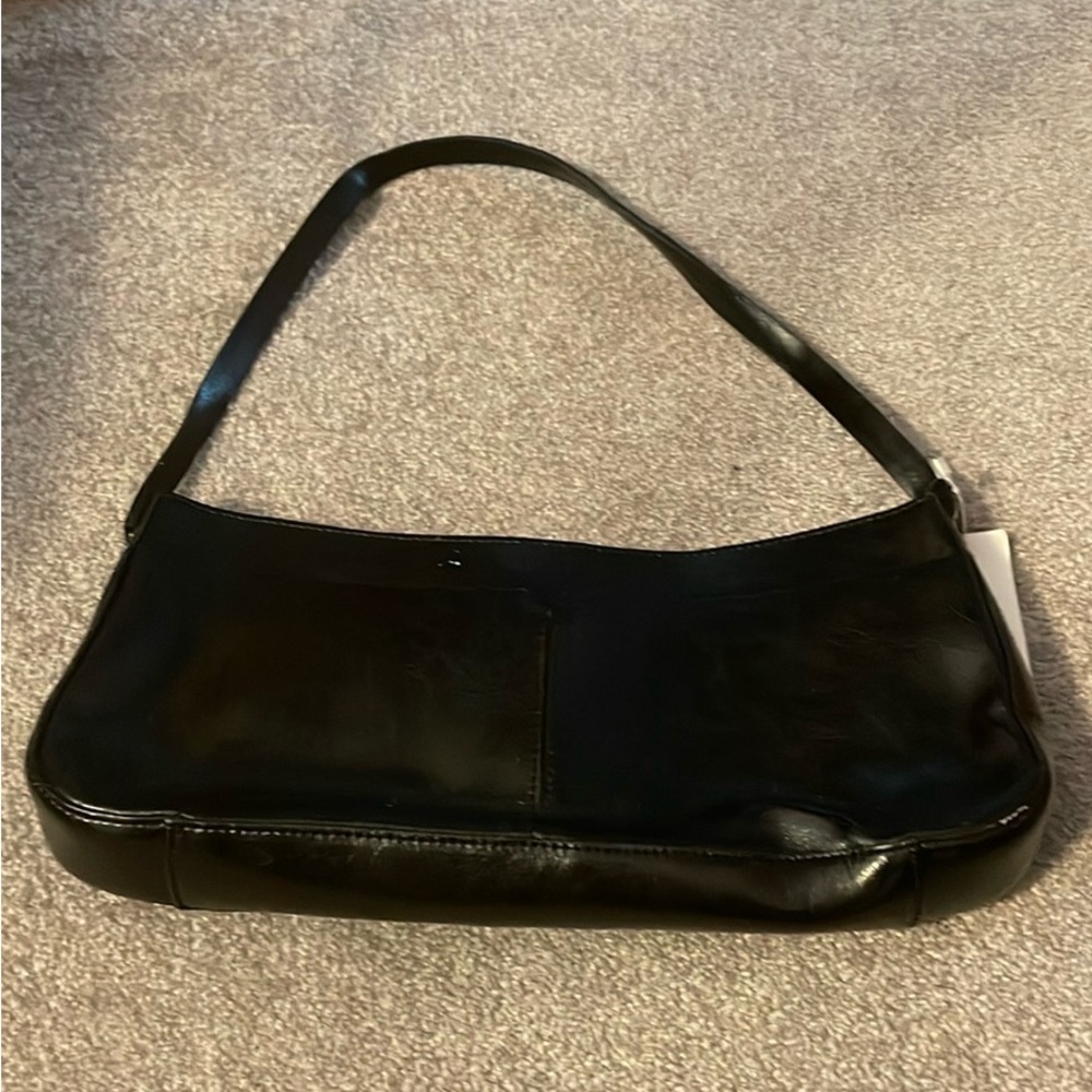 Black Leather Shoulder Bag